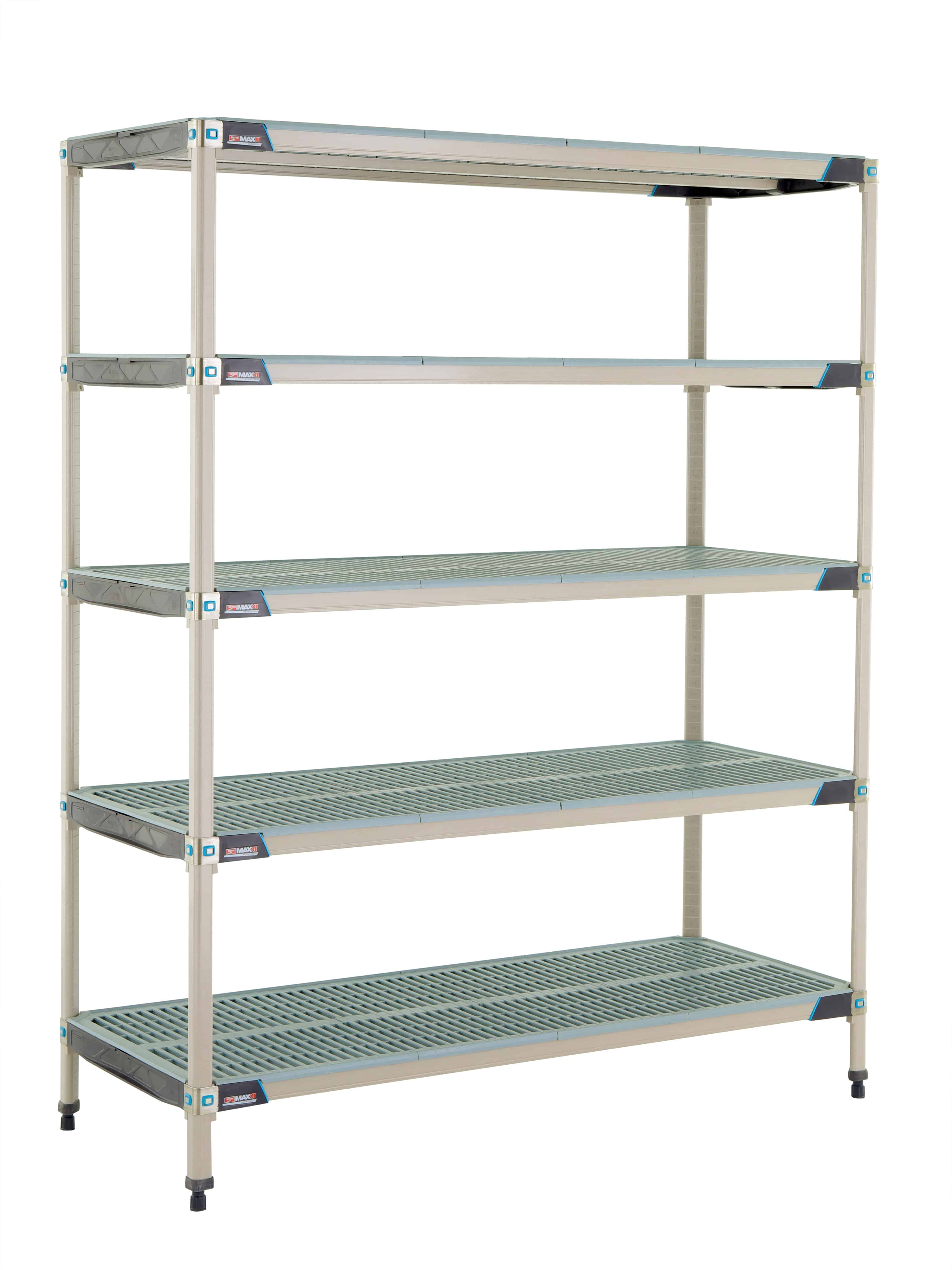 MetroMax i 5-Shelf Plastic Industrial Shelving Starter Unit - Metro