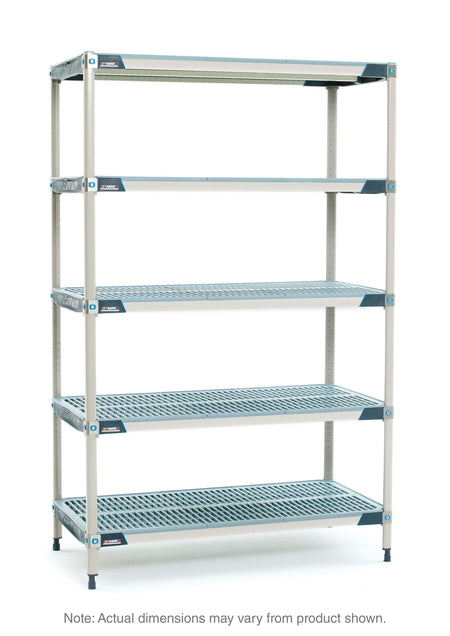 MetroMax i 5-Shelf Plastic Industrial Shelving Starter Unit - Metro