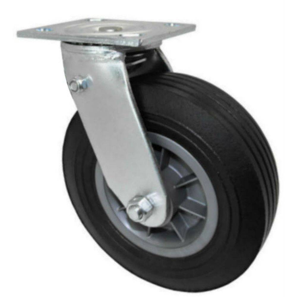 8" x 2-1/2" Eco Rubber Wheel Swivel Caster - 450 Lbs. Capacity - Durable Superior Casters