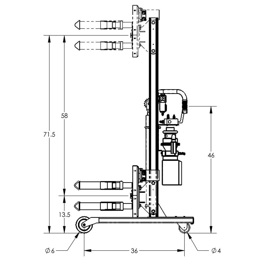 Valley Craft Pneumatic Semi-Powered Drum Lifts and Rotators - Valley Craft