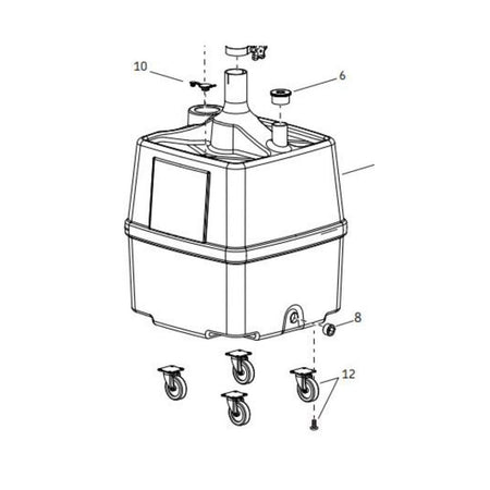 810042 Caster Set Kit for PART 3518 - Lincoln Industrial