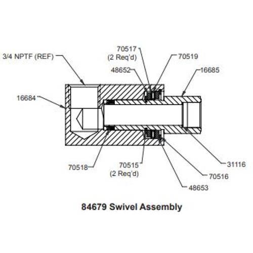 Swivel Assembly for Hose Reel 84672 - Lincoln Industrial