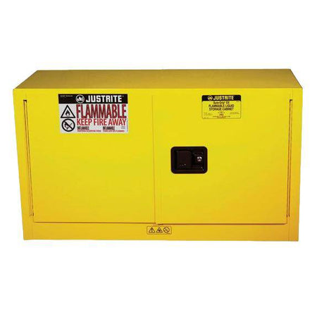 Sure-Grip Ex Piggyback Flammable Safety Cab, 17 Gal, 1 Shlf, 2 s/c Drs - Justrite