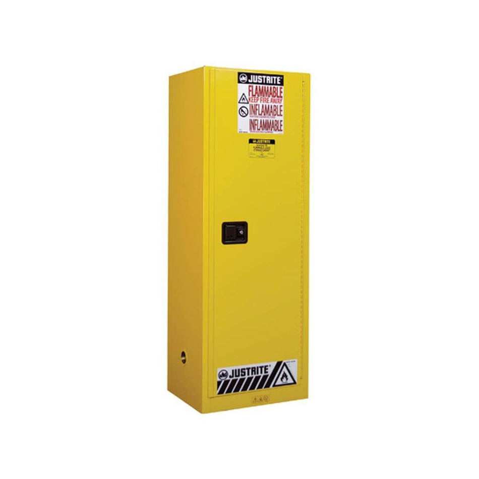 Sure-Grip Ex Slimline Flammable Safety Cab, 22 Gal, 3 Shlv, 1 m/c Dr - Justrite