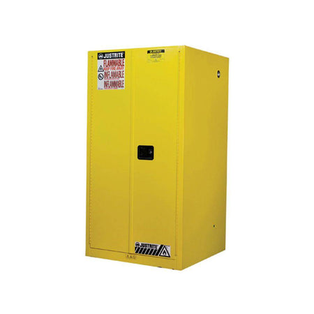 Sure-Grip Ex Flammable Safety Cabinet, Cap. 60 Gallons, 2 Shelves, 2 m-c Doors - Justrite