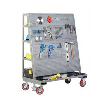 Mobile Pegboard w/ Back Shelf Storage - Little Giant