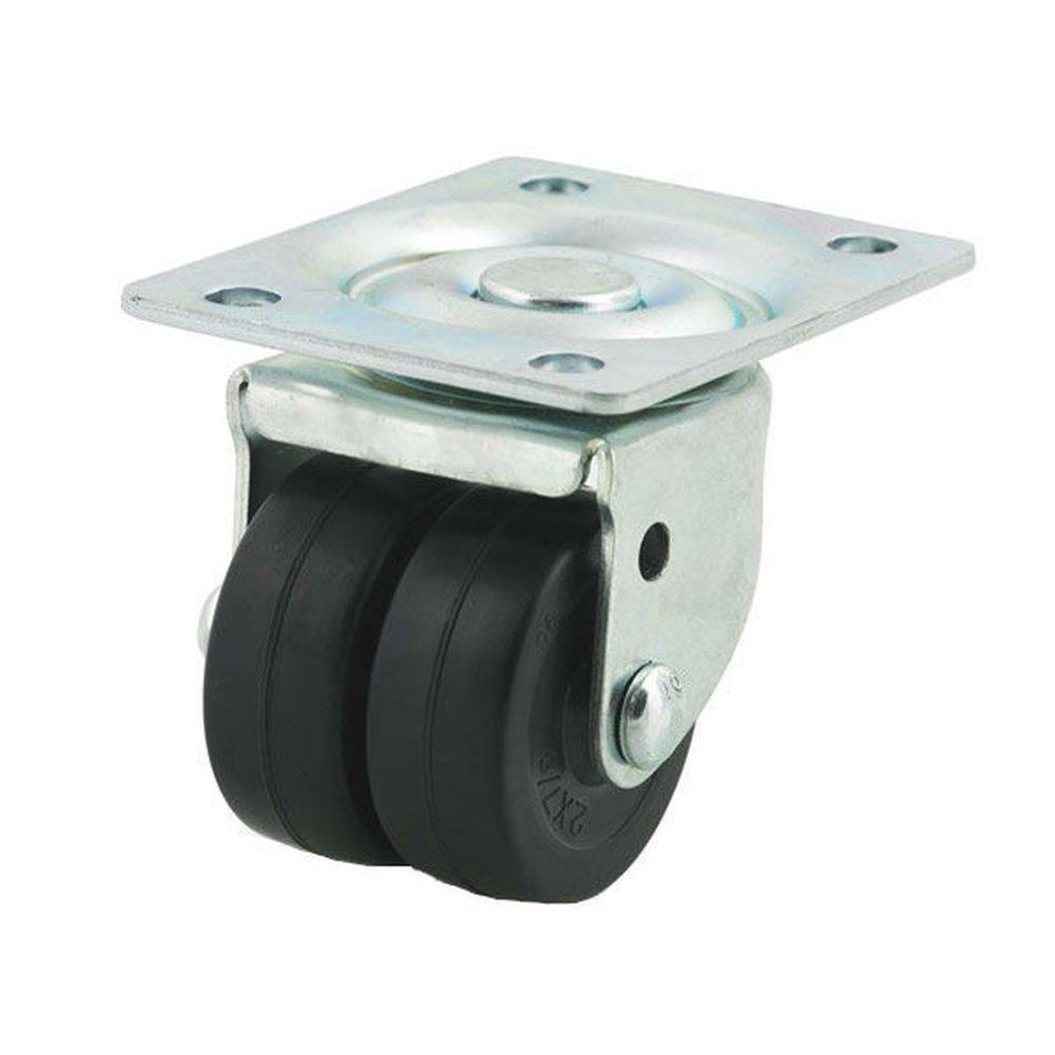 2" Double Wheel Hard Rubber Swivel Caster - 200 lbs. Capacity - DH International