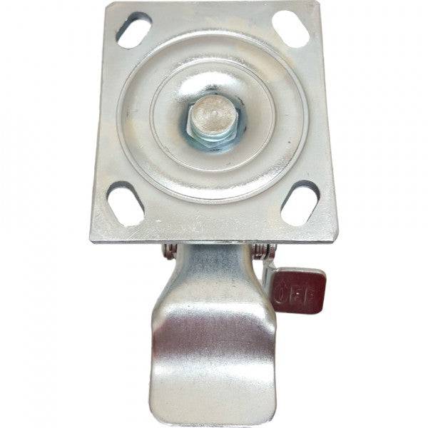 6" x 2" Dura Cushion Swivel Caster W/ Total Lock Brake - Durable Superior Casters - product view 2