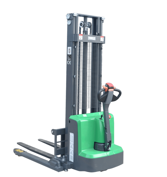 EKKO EB13E-LI Full Powered Straddle Stacker 2800 lb Capacity 119" Height - Ekko Lifts