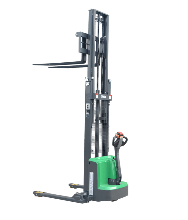 EKKO EB13E-LI Full Powered Straddle Stacker 2800 lb Capacity 119" Height - Ekko Lifts