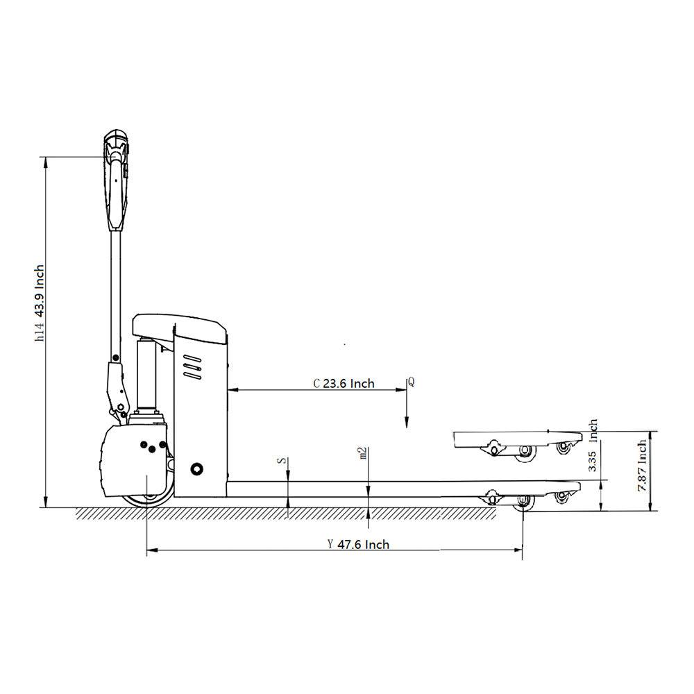 EKKO EP15JLI Lithium-Ion Pallet Jack 3300-4400 lbs Capacity - Ekko Lifts