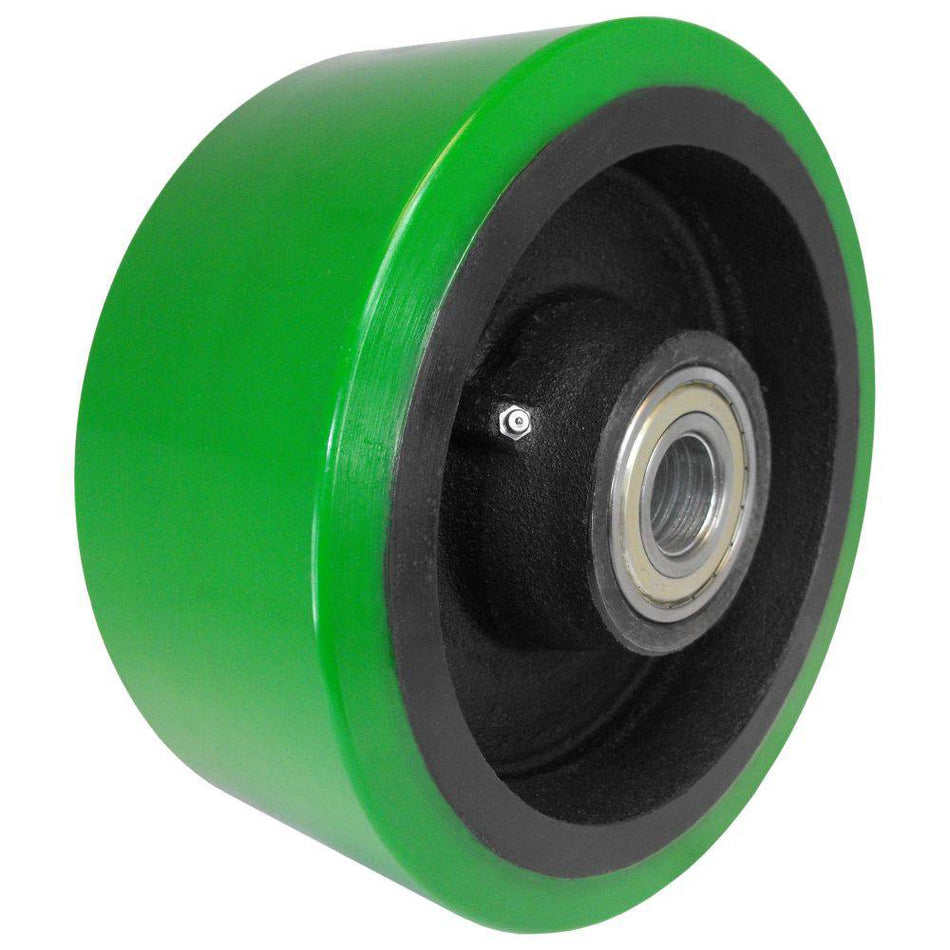 8" x 3" Ultra Poly on Cast Wheel - 3500 lbs. Capacity - Durable Superior Casters