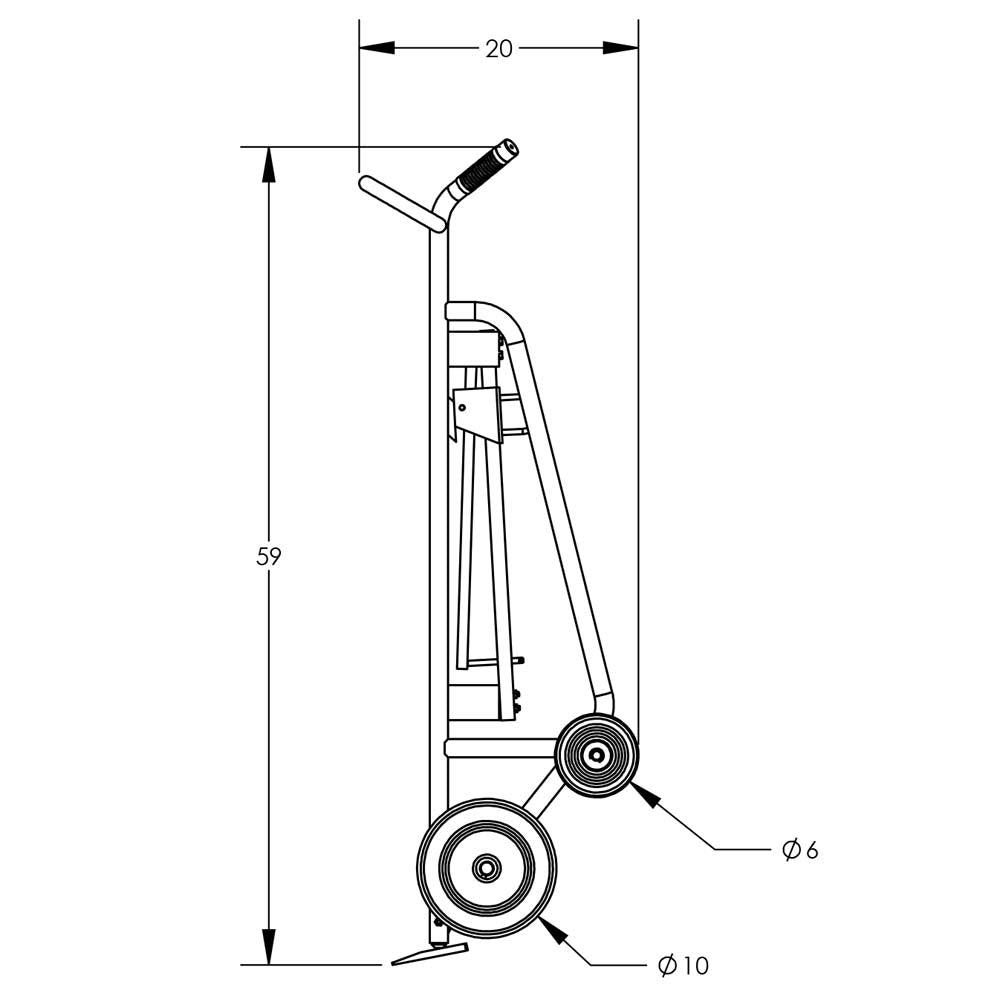 Valley Craft Aluminum 4-Wheel Drum Hand Trucks - F82645A4L