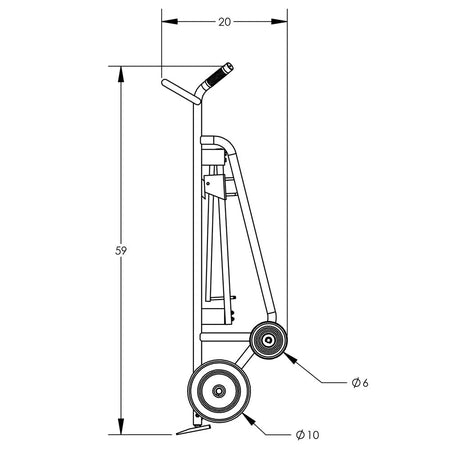 Valley Craft Aluminum 4-Wheel Drum Hand Trucks - F82645A4L