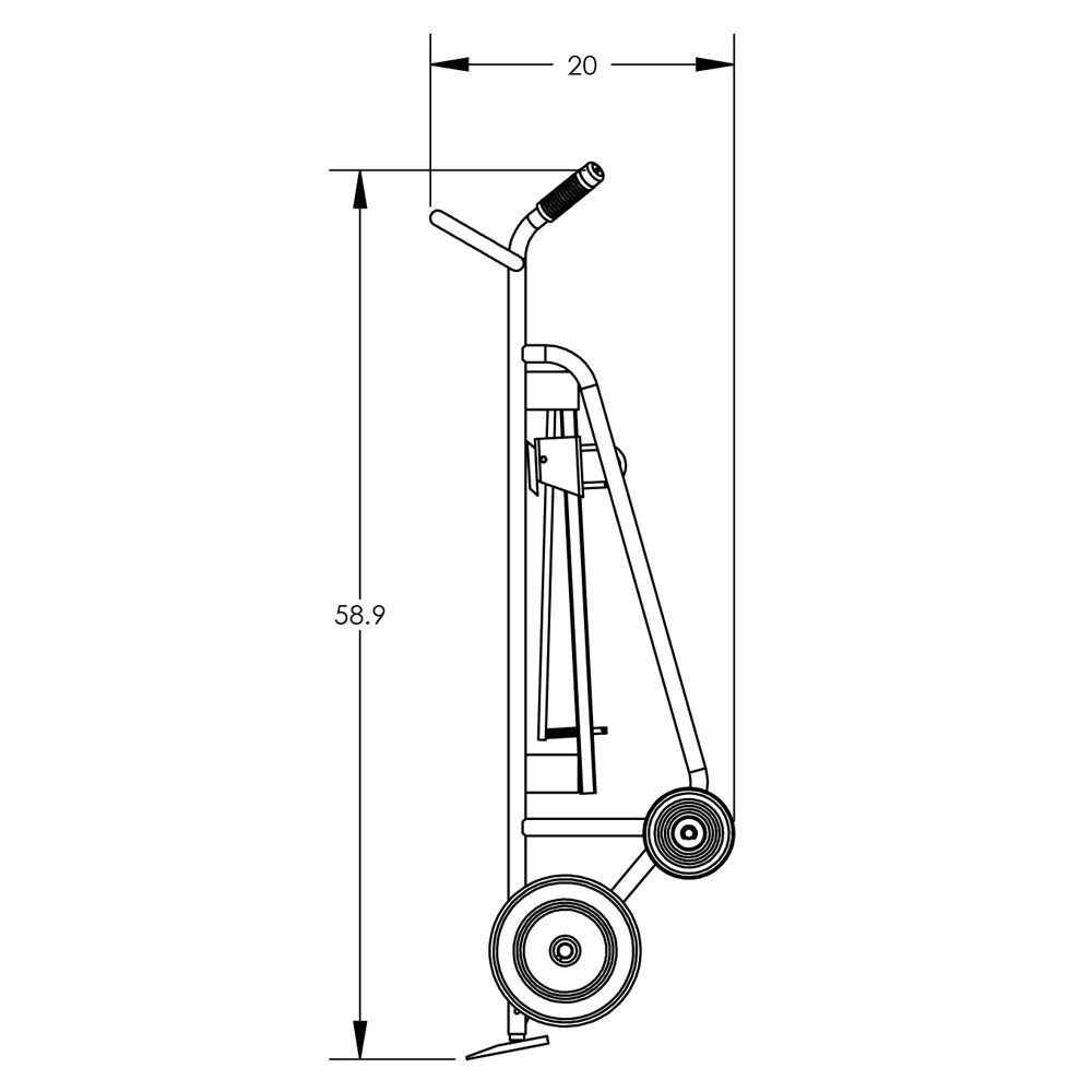 Valley Craft Steel 4-Wheel Drum Hand Trucks - F82895A1C