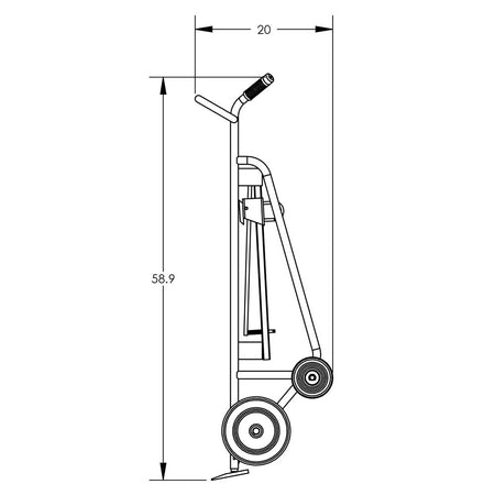 Valley Craft Steel 4-Wheel Drum Hand Trucks - F82895A1F