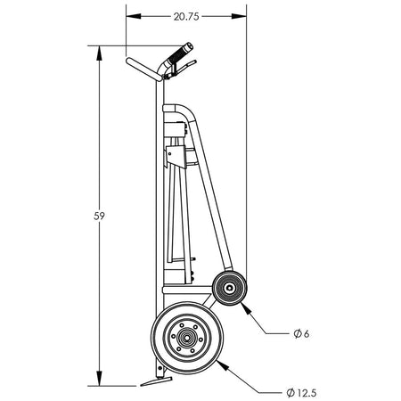 Valley Craft Aluminum 4-Wheel Drum Hand Trucks - F82960A1C