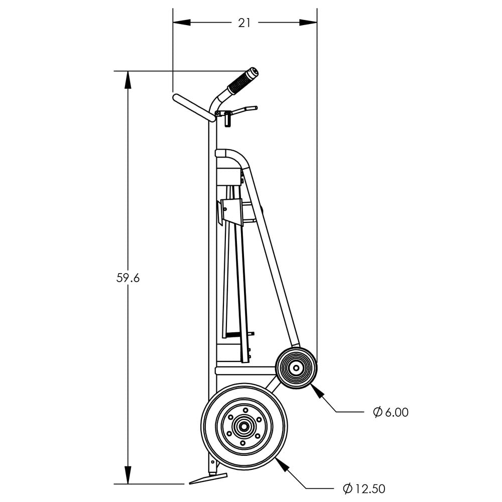 Valley Craft Steel 4-Wheel Drum Hand Trucks - F83160A7C