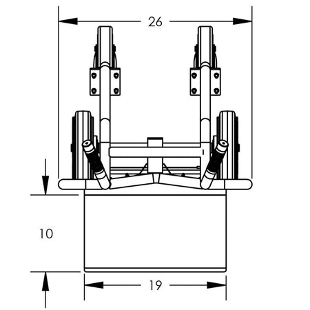 Valley Craft 4-Wheel Deluxe Commercial Hand Trucks, Spring-Loaded Shoe - F84800A1