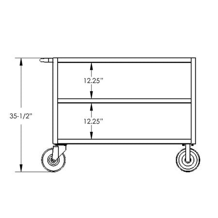 Valley Craft 3-Shelf 12 Gauge Utility Carts - F89173BUPY