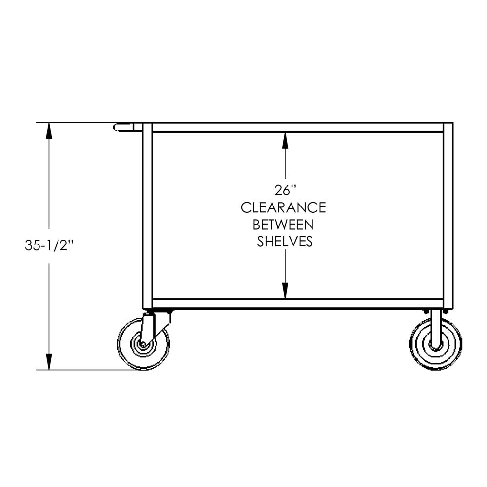 Valley Craft 2-Shelf 12 Gauge Utility Carts - F89179GYPY