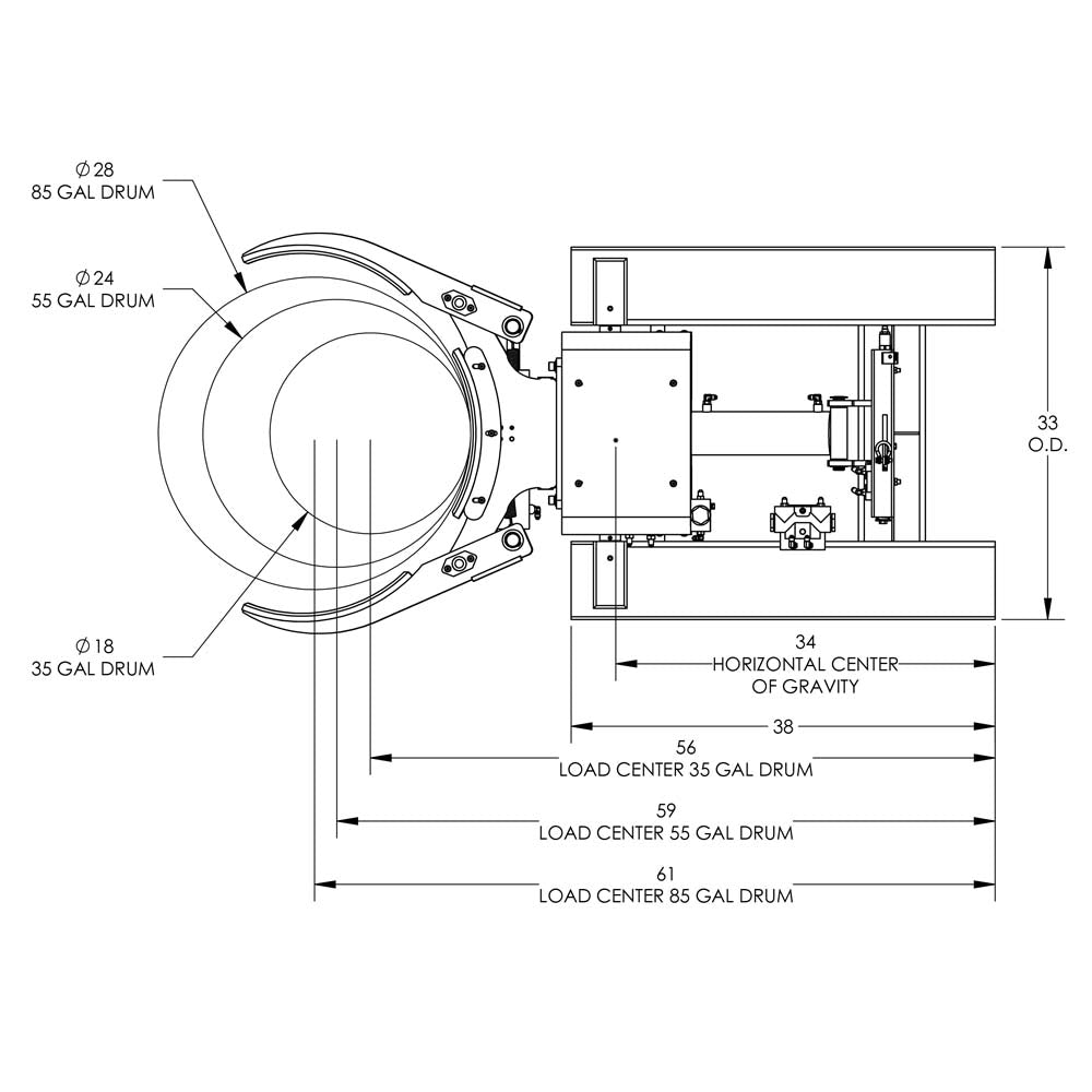 Valley Craft Powered Drum Forklift Attachments - F89700