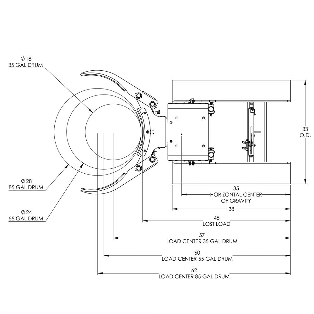 Valley Craft Powered Drum Forklift Attachments - F89702