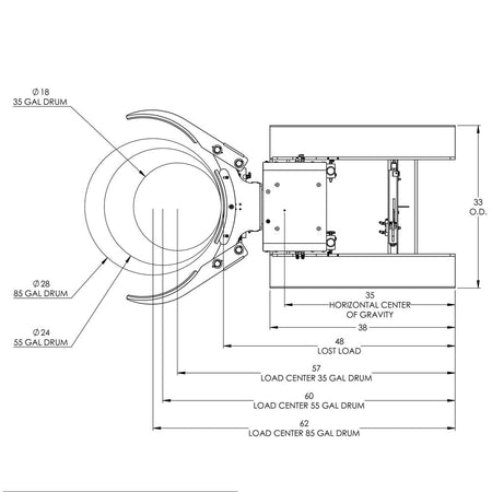 Valley Craft Powered Drum Forklift Attachments - F89702