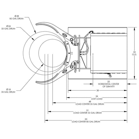 Valley Craft Powered Drum Forklift Attachments - F89705