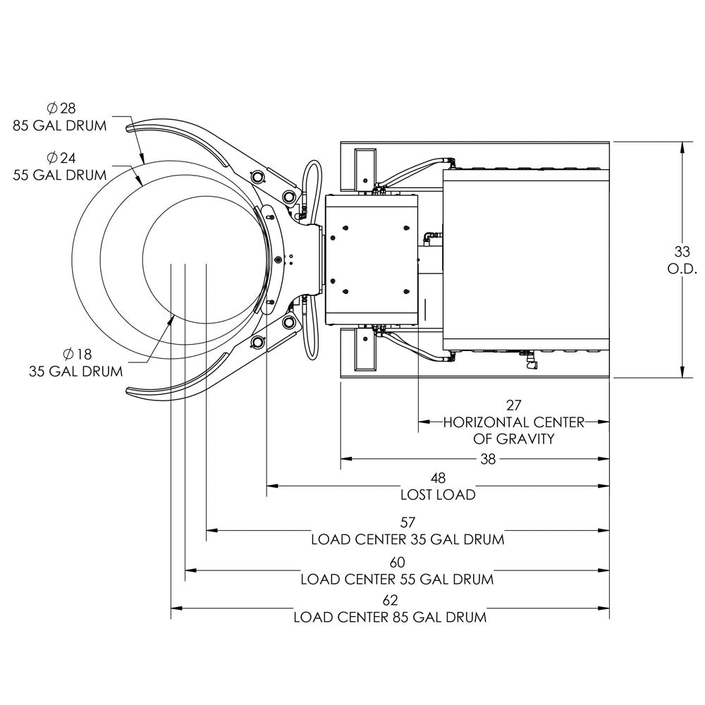 Valley Craft Powered Drum Forklift Attachments - F89815A5