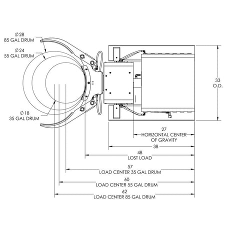 Valley Craft Powered Drum Forklift Attachments - F89815A5