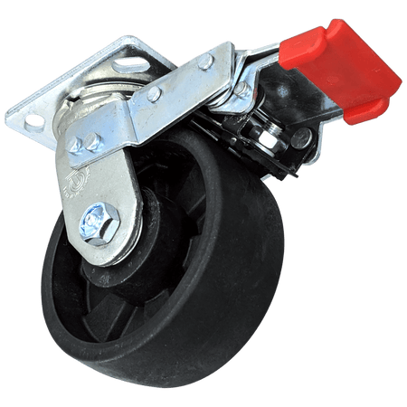 5" x 2" MaxRok Wheel Swivel Caster W/ Total Lock Brake - 1000 lbs. Capacity - Durable Superior Casters