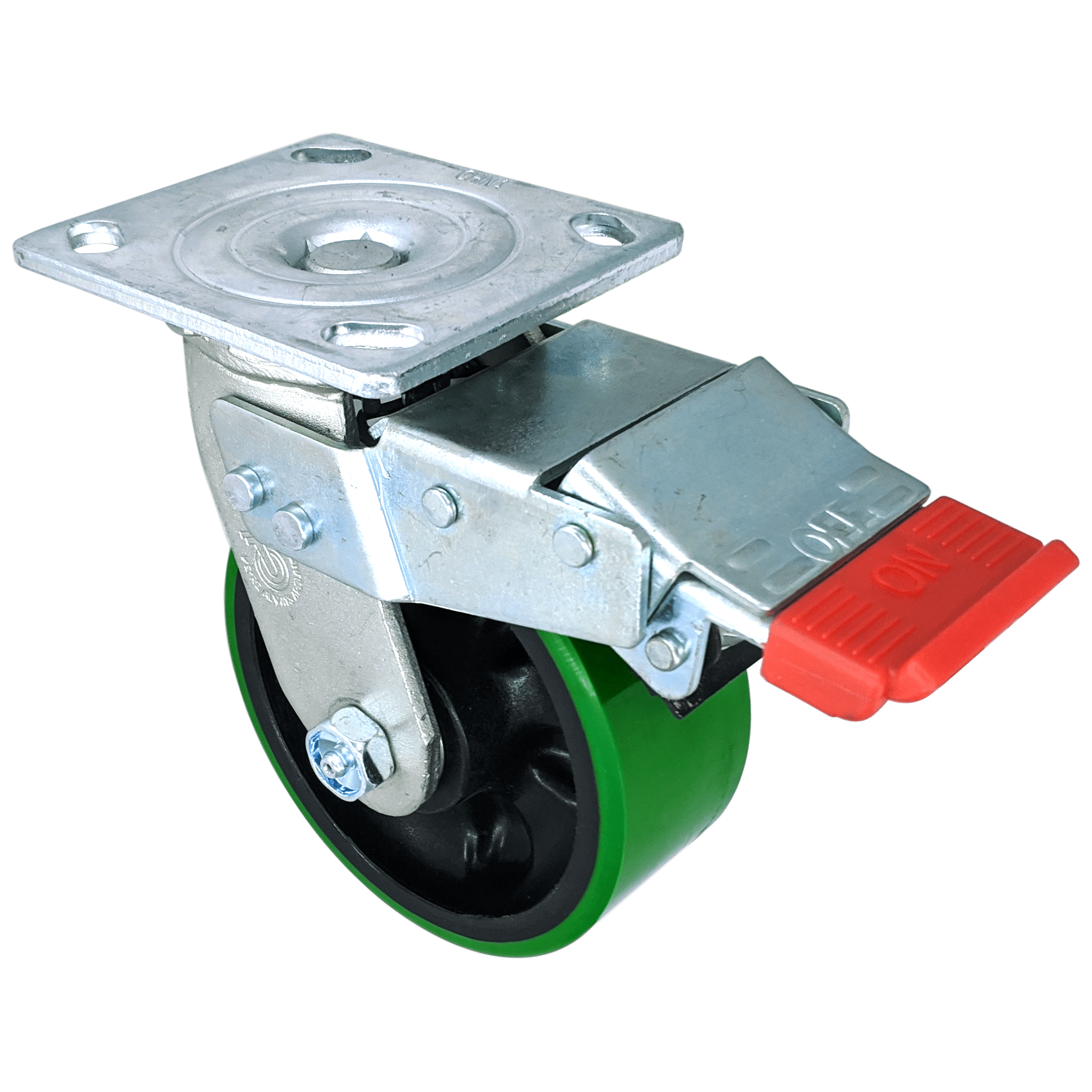 5" x 2" Polyon Maxrok Swivel Caster W/ Total Lock Brake - 1000 lbs. Cap. - Durable Superior Casters