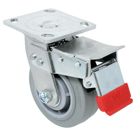 5" x 2" Nomadic Wheel Swivel Caster W/ Total Lock Brake - 500 lbs. capacity - Durable Superior Casters