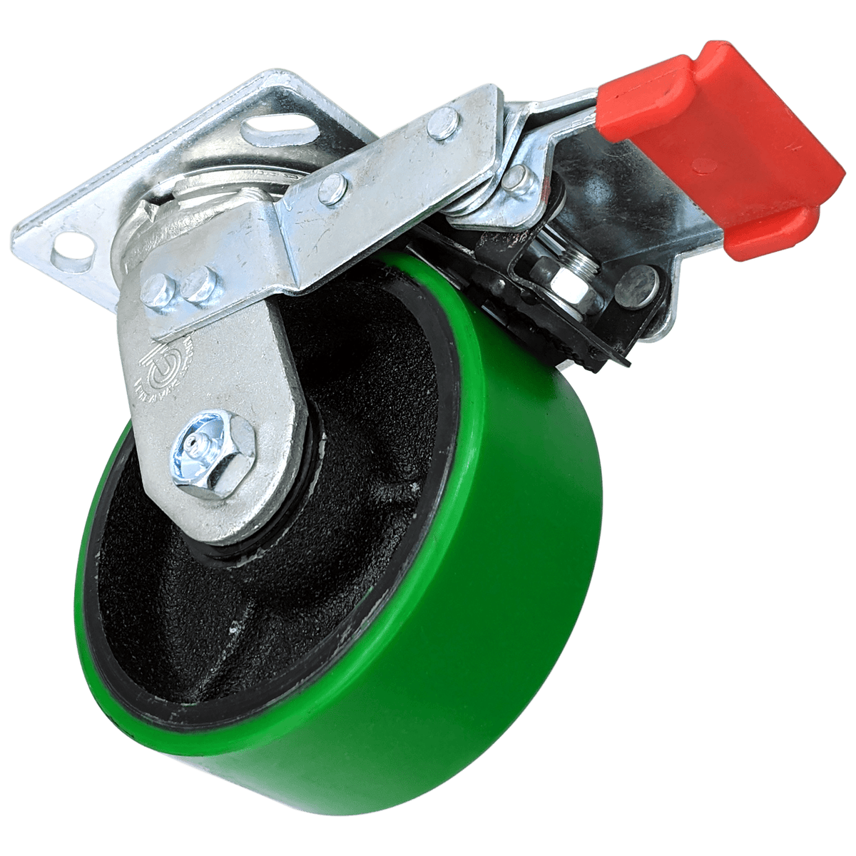 5" x 2" Polyon Cast Wheel Swivel Caster w/ Total Lock Brake - 1000 lbs. Cap. - Durable Superior Casters