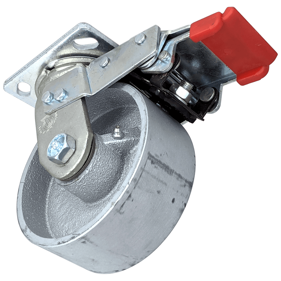 5" x 2" Semi-Steel Wheel Swivel Caster w/ Total Lock Brake - Durable Superior Casters - product view 2