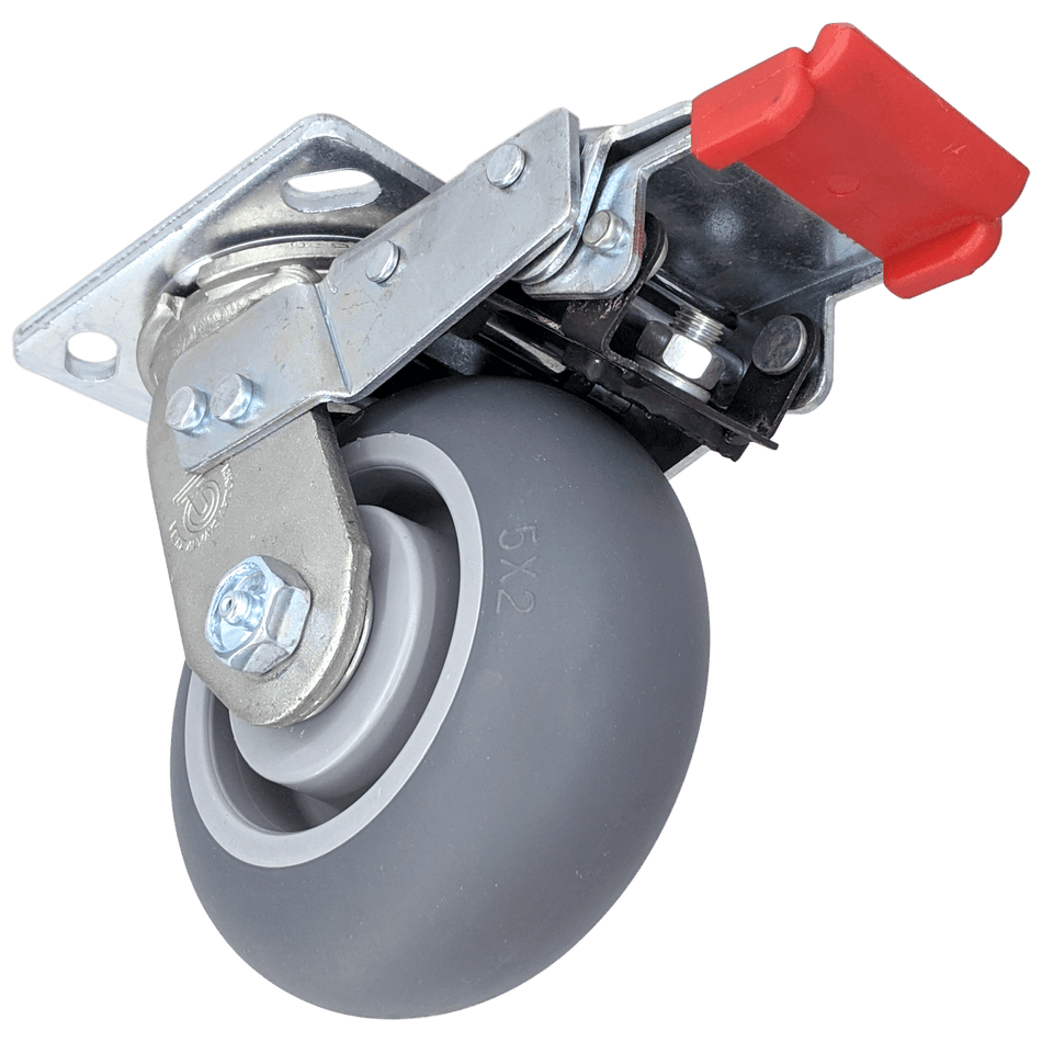 5" x 2" Thermo-Pro Wheel Swivel Caster W/ Total-Lock Brake - Durable Superior Casters - product view 2