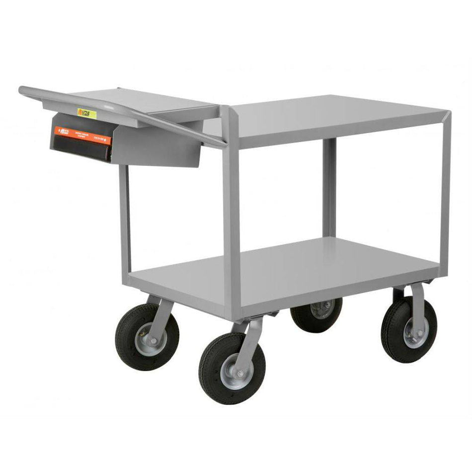 Instrument Cart w/ Writing Shelf and Storage Pocket (Flush Steel Top) - Little Giant