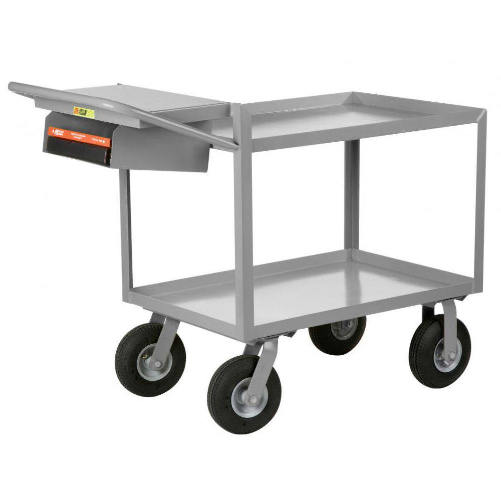 Instrument Cart w/ Writing Shelf and Storage Pocket (Steel Top w/ Lip) - Little Giant