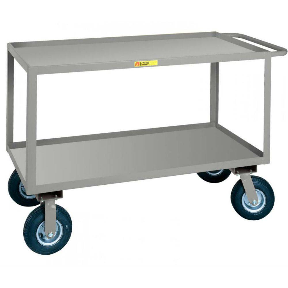 Flush Handle Instrument Cart (Smooth Steel Top w/ Lip) - Little Giant