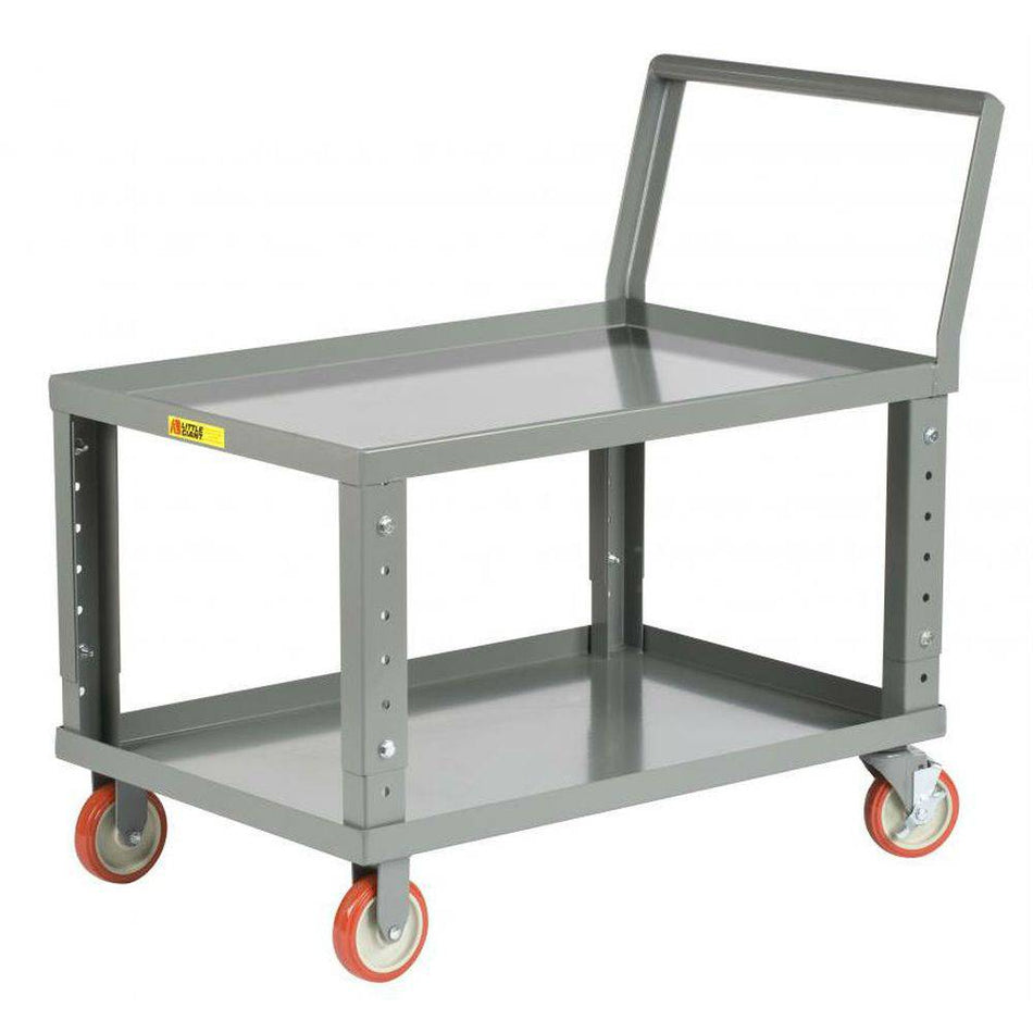 Ergonomic Adjustable Height Shelf Truck (w/ Lips) - Little Giant