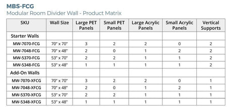 Modular Room Divider Wall System - Luxor