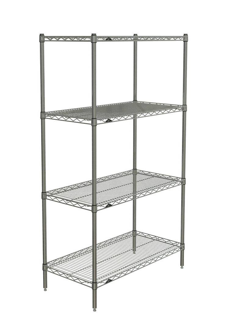 Metro - Super Erecta 4-Shelf Industrial Wire Shelving Starter Unit (Brite) - Metro