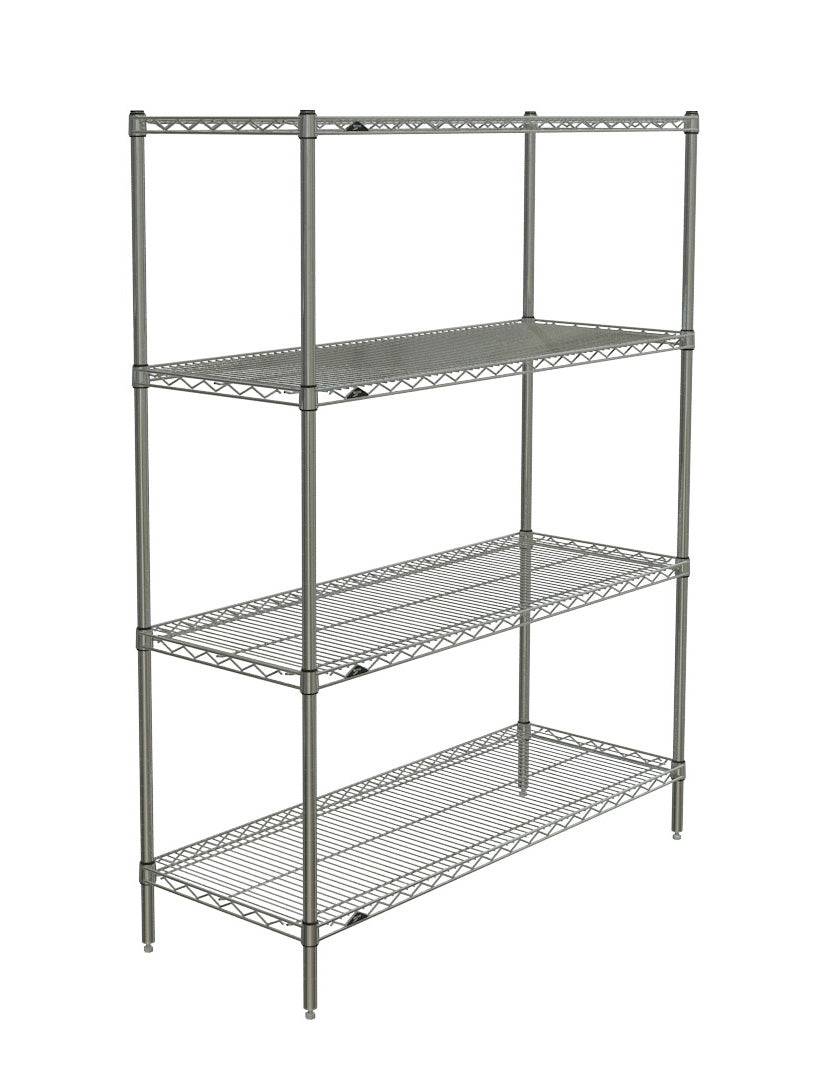 Metro - Super Erecta 4-Shelf Industrial Wire Shelving Starter Unit (Brite) - Metro