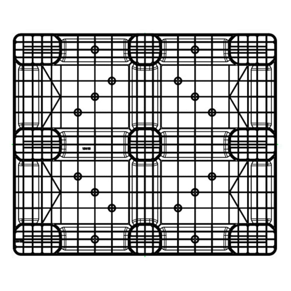 Food Grade Plastic Industrial Pallet 48" x 40" - 8,800 lbs. Static Load - Nelson