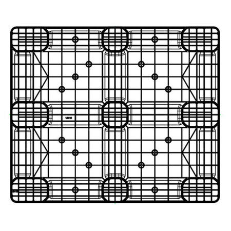 Food Grade Plastic Industrial Pallet 48" x 40" - 8,800 lbs. Static Load - Nelson