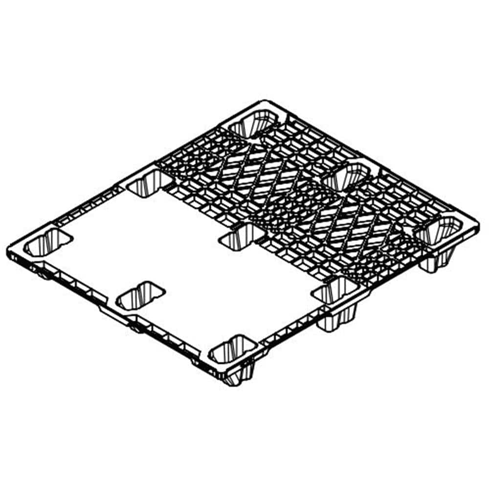 Nestable Plastic Pallet 48" x 40" - 3,300 lbs. Static Load - Nelson