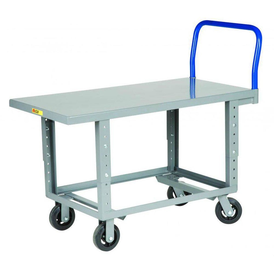 Ergonomic Work Height Platform Truck (Adjustable Height Steel Deck) - Little Giant