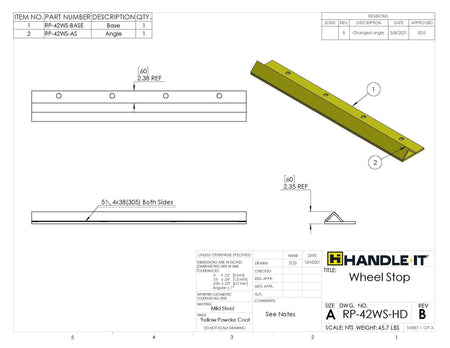 Forklift Wheel Stops - Handle-It