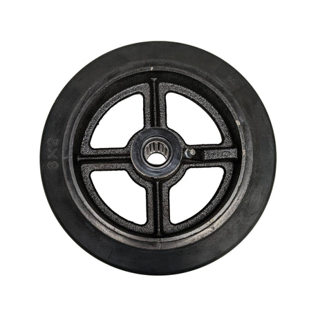 8" x 2" Mold-On Rubber Cast Wheel - 600 lbs. Capacity - Durable Superior Casters